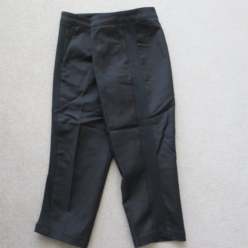 See By Chloe Black Cropped Tuxedo-Style Pants